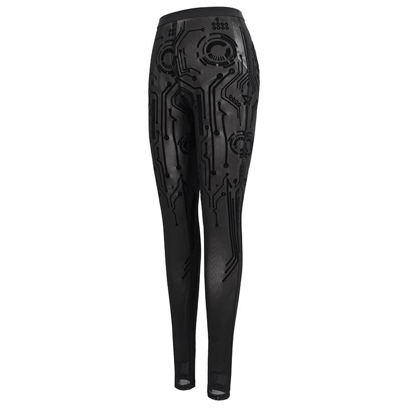 Women's Gothic Black Sexy Net lace Leggings – Punk Design