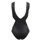 Women's Gothic Black Sleeveless Leotard Swimming Suit