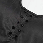 Women's Gothic Black Sleeveless Leotard Swimming Suit