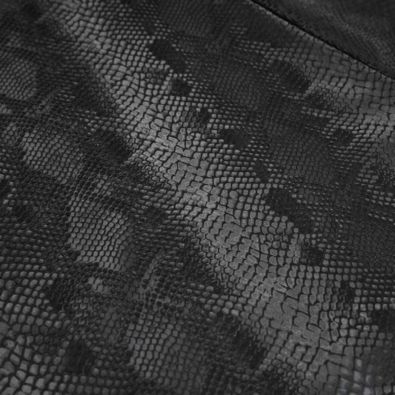 Women's Gothic Black Snakeskin Side Slits Maxi Skirts
