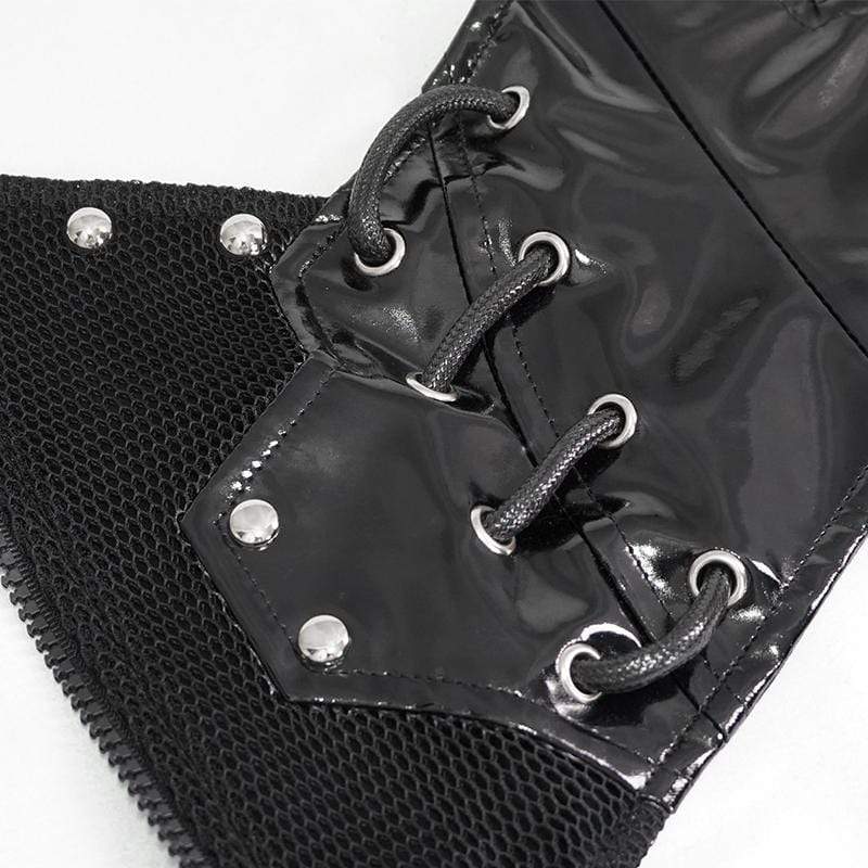 Women's Gothic Black Underbust PU Leather Corset Belt – Punk Design