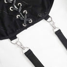 Gothic Bone Printed Strappy Zipper Cape für Damen