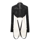 Gothic Bone Printed Strappy Zipper Cape für Damen