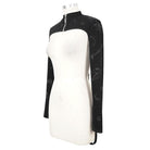 Gothic Bone Printed Strappy Zipper Cape für Damen