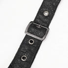 Damen Gothic Schnallen Sheer Long Umhang mit Kapuze