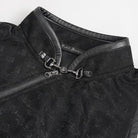 DEVIL FASHION Women's Gothic Cheongsam Collar Strappy Dress with Oversleeves