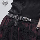 DEVIL FASHION Women's Gothic Crystal Stone Elastic Belt