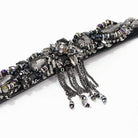 DEVIL FASHION Women's Gothic Crystal Stone Elastic Belt