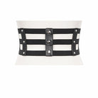 Women's Gothic Cutout Buckles Faux Leather Girdle