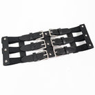 Women's Gothic Cutout Buckles Faux Leather Girdle