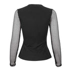 Women's Gothic Cutout Mesh Splice Top