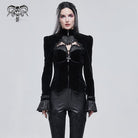 DEVIL FASHION Women's Gothic Cutout Splice Swallow-tailed Jacket