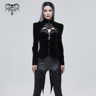 DEVIL FASHION Women's Gothic Cutout Splice Swallow-tailed Jacket