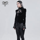 DEVIL FASHION Women's Gothic Cutout Splice Swallow-tailed Jacket