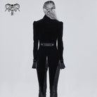 DEVIL FASHION Women's Gothic Cutout Splice Swallow-tailed Jacket