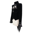 DEVIL FASHION Women's Gothic Cutout Splice Swallow-tailed Jacket