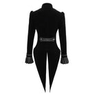 DEVIL FASHION Women's Gothic Cutout Splice Swallow-tailed Jacket