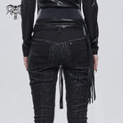 Women's Gothic Elastic Tassels Faux Leather Girdle