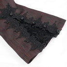 Women's Gothic Flare Sleeve Lace Splice Red Jacket