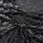 Women's Gothic Flare Sleeve Off Shoulder Black Crop Top