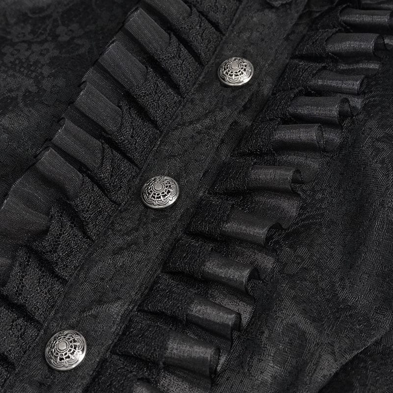 DEVIL FASHION Women's Gothic Flared Sleeved Lace Shirt