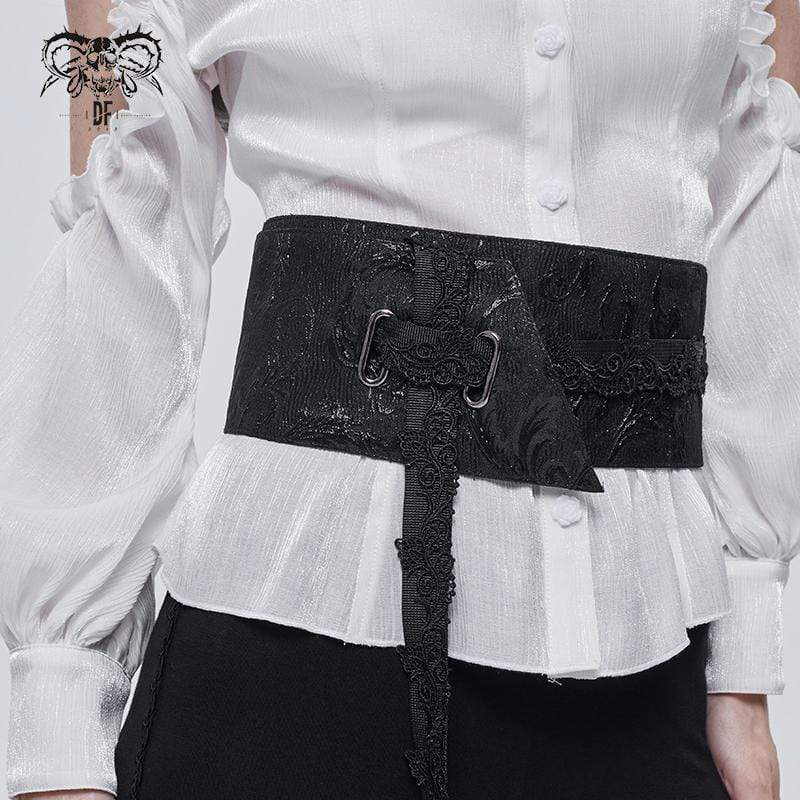 DEVIL FASHION Women's Gothic Floral Adjustable Belt