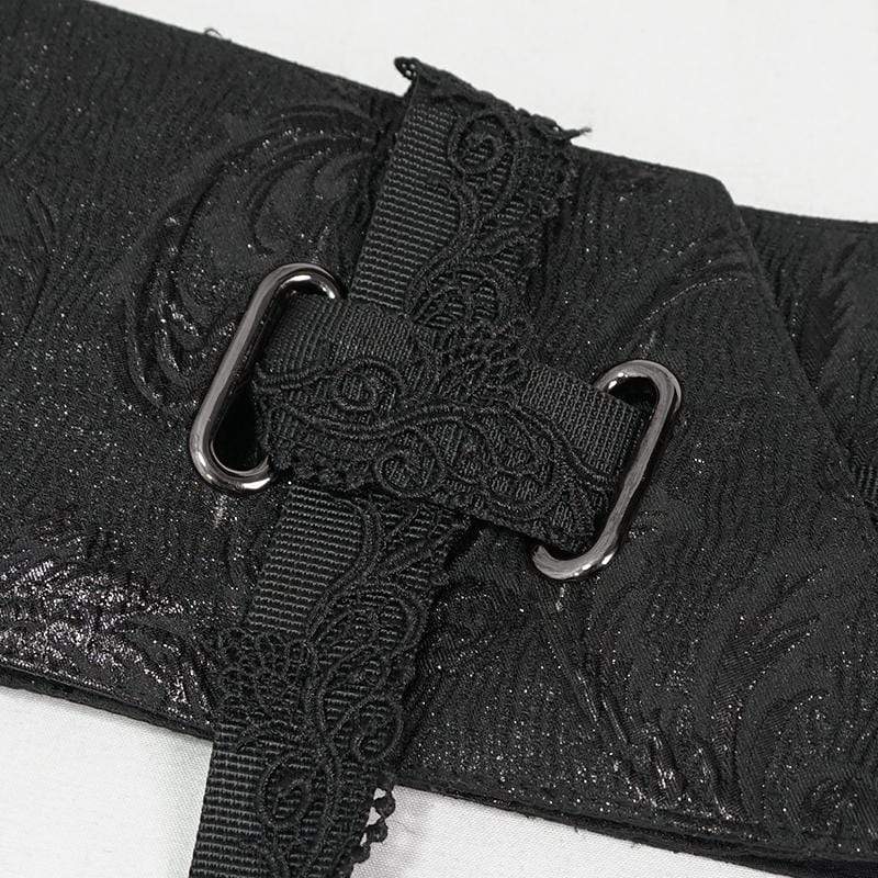 DEVIL FASHION Women's Gothic Floral Adjustable Belt