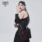 DEVIL FASHION Women's Gothic Floral Double Color Bag