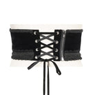 DEVIL FASHION Women's Gothic Floral Embroidered Beaded Belt