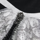 DEVIL FASHION Women's Gothic Floral Embroidered Ruffled Neckwear