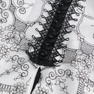 DEVIL FASHION Women's Gothic Floral Embroidered Ruffled Neckwear