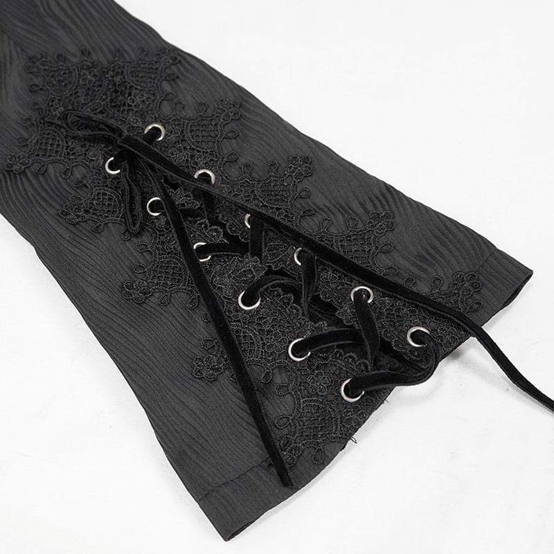 Women's Gothic Floral Jacquard Black Swallow-tailed Coat