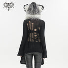 DEVIL FASHION Women's Gothic Gradient Cat Ear Scarf with Hood