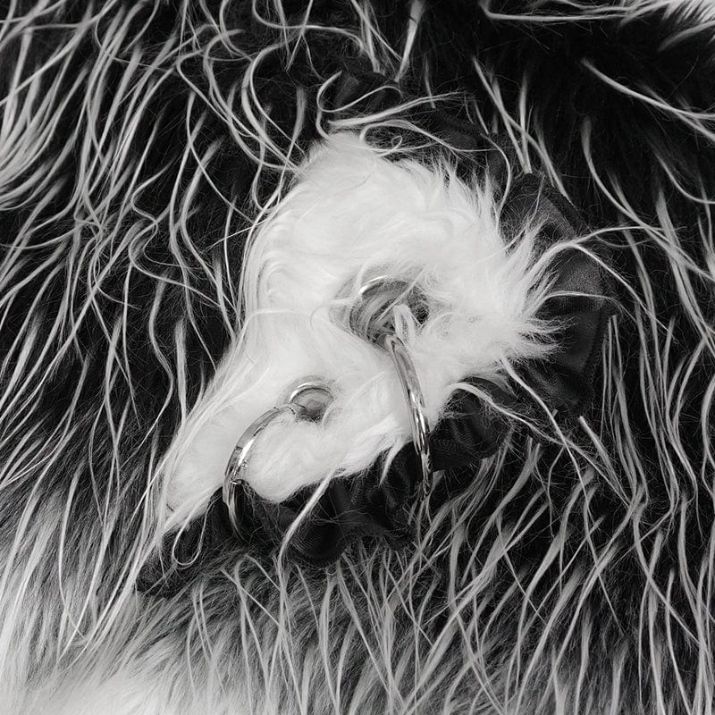 DEVIL FASHION Women's Gothic Gradient Cat Ear Scarf with Hood