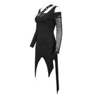 Women's Gothic Irregular Cutout Mesh Splice Dress