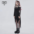 Women's Gothic Irregular Cutout Mesh Splice Dress