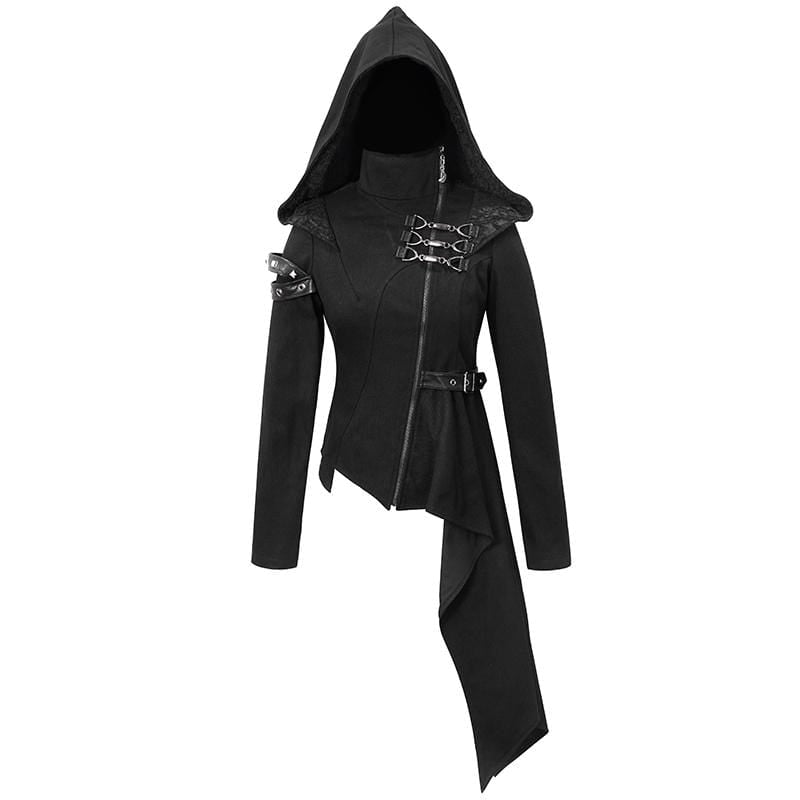 Women's Gothic Irregular Jackets With Hood