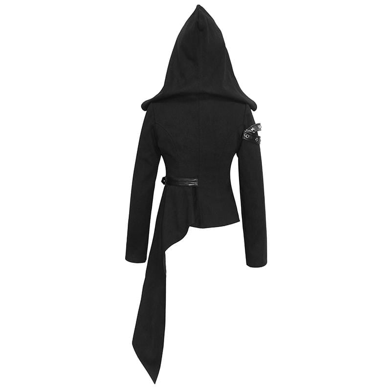 Women's Gothic Irregular Jackets With Hood