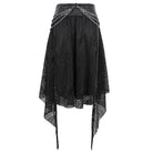DEVIL FASHION Damen Gothic Unregelmäßiger Netzrock mit Kette
