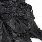 Women's Gothic Irregular Ripped Black Skirt
