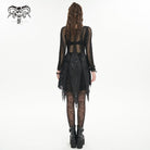DEVIL FASHION Women's Gothic Irregular Ripped Mesh Dress