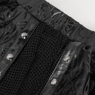 DEVIL FASHION Damen Gothic Unregelmäßiger Nieten-Netz-Splice-Badeanzug