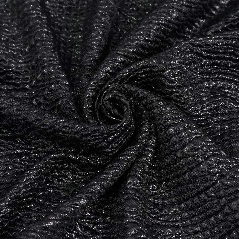 Women's Gothic Irregular Turtleneck Ruched Top