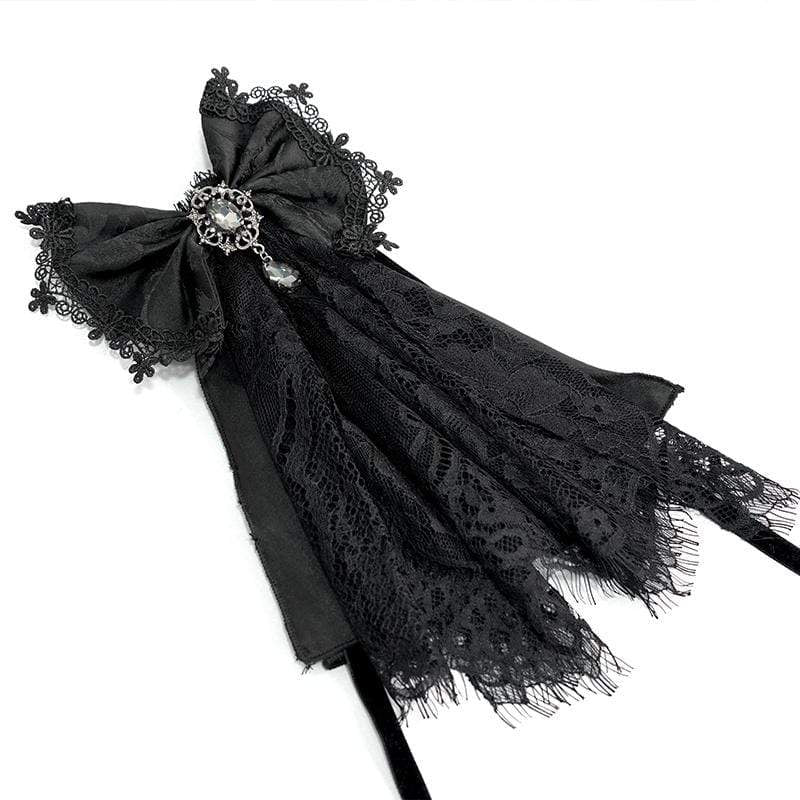 Women's Gothic Lace Bowknot Black Neckwear
