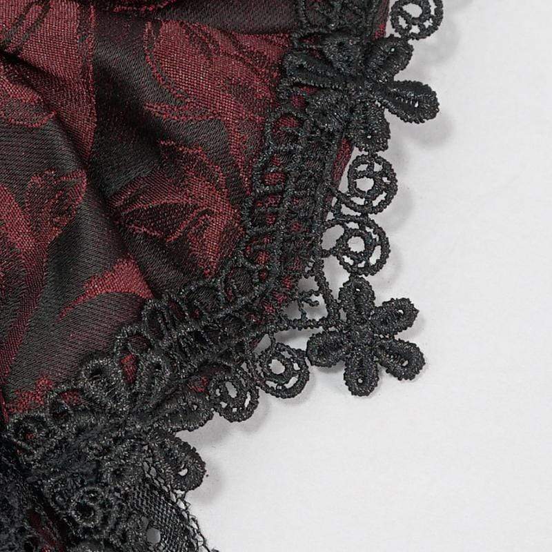 Women's Gothic Lace Bowknot Red Neckwear
