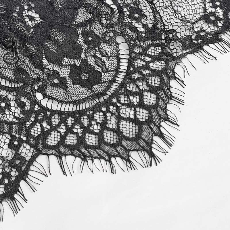 Cravatte rosse con fiocco in pizzo gotico da donna