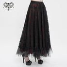 DEVIL FASHION Women's Gothic Lace Layered Draped Skirt