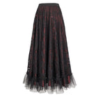 DEVIL FASHION Women's Gothic Lace Layered Draped Skirt