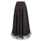 DEVIL FASHION Women's Gothic Lace Layered Draped Skirt