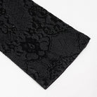 DEVIL FASHION Women's Gothic Lace Splice Faux Leather Leggings